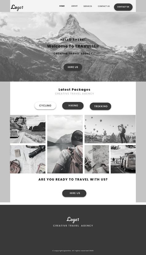 Travel Landing Page Design, Layout Web, Website Landing Page, Gallery Website, Web Templates, Creative Blog, Website Inspiration, Ux Ui, Wireframe