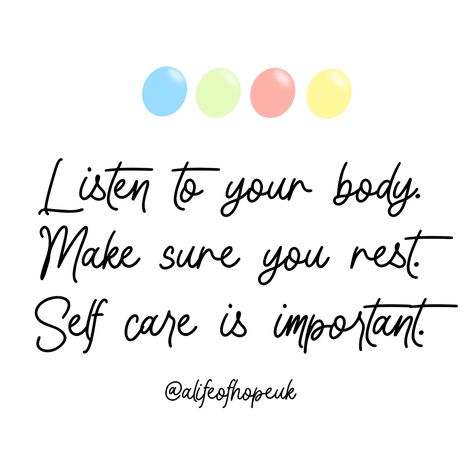 Our bodies can give us so many different signs. Sometimes it gives us warning when to slow down or stop because rest is super important. Listen to what your body needs. Remember to do self care too! We have lots of self care ideas on our page if you ever get stuck. Listen To Your Body Quotes Rest, Listen To Your Body Quotes, Your Body Quotes, Positive Perspective, Body Quotes, Heart Diet, Time To Rest, Quotes Positivity, Self Care Ideas