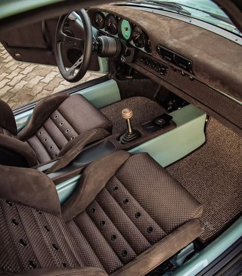 Custom Interior Car, Mini Interior Car, Auto Upholstery, Porsche Interior, Supercar Interior, Custom Car Upholstery, Custom Car Interior Upholstery, Porsche 356 Interior, Hotrod Interior