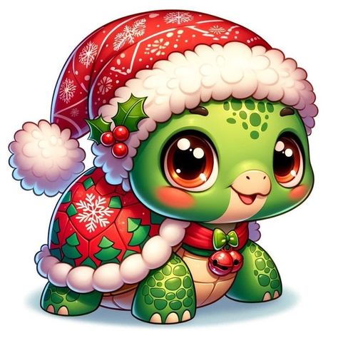 Cute Christmas Characters, Turtle Character, Christmas Turtle, Turtle Christmas, Turtle Svg, Christmas Cartoon Characters, Eagles Svg, Holiday Cartoon, Christmas Rock