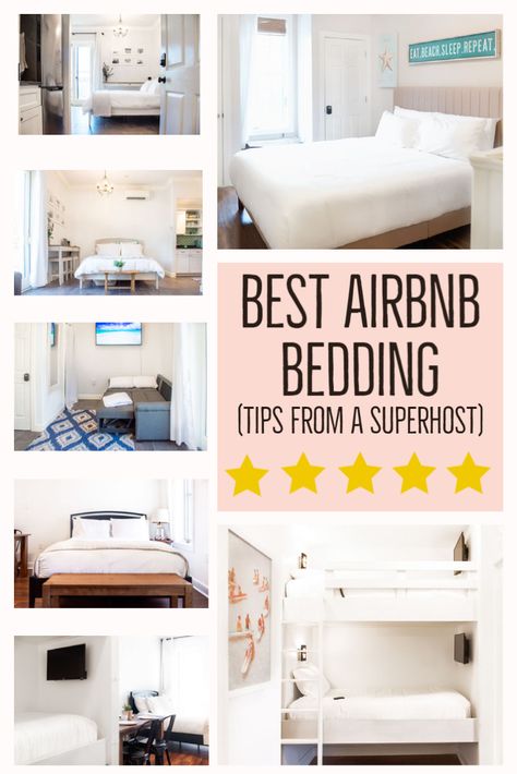 Single Room Airbnb Ideas, Beach Vacation Rental Decor, Airbnb Beach House Design, Air Bnb Cleaning Tips, Best Linens For Airbnb, Vacation Rental House Rules, Creative Airbnb Ideas, Lake Airbnb Ideas, Best Bedding For Vacation Rental