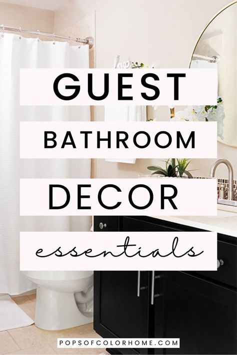 Make your guest bathroom a welcoming retreat with the best decor ideas for a chic and functional space! Dive into guest bathroom remodel inspiration, exploring what to put in a guest bathroom for both style and convenience. Transform your bathrooms with decor that reflects your unique taste and hospitality. Decor For White Bathroom, Spare Bathroom Ideas Guest Bath Decor, Main Bathroom Ideas Decor, Guest Bathroom Ideas Decor, Guest Bathroom Inspiration, Guest Bathroom Decor Ideas, Grey And White Bathroom Decor, White Bathroom Decor Ideas, Decorating A Bathroom