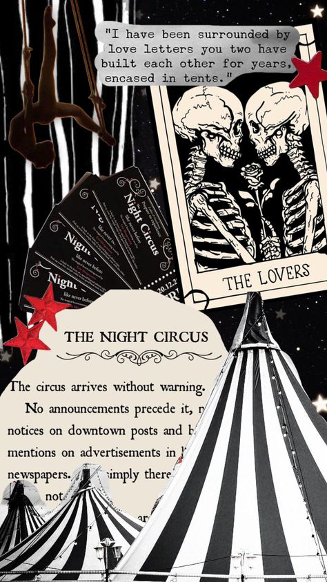 #nightcircus Night Circus Art, Circus Wallpaper Aesthetic, The Night Circus Aesthetic, Celia Bowen, Circus Book, Book Rebinding, Circus Wallpaper, Erin Morgenstern, Really Cool Wallpapers