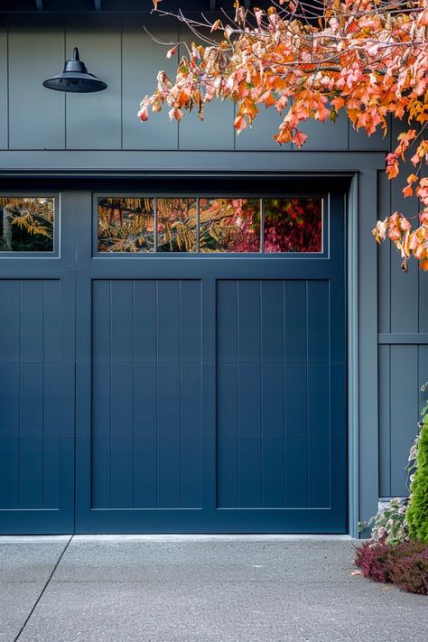 https://maisonlyinteriordesign.com/wp-content/uploads/2024/06/0_1_640_N-12-47.webp Blue Garage, Blue Garage Door, Where The Heart Is, Garage, Garage Doors, Blue