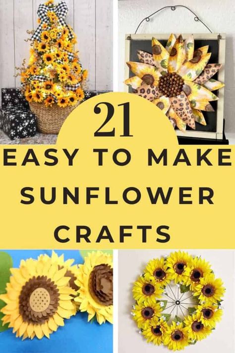 21 Inspiring Sunflower Craft Ideas From Ordinary Materials Sunflower Projects Diy, Sunflower Dream Catcher Diy, Easy Sunflower Wreath Diy, Diy Sunflower Gift Ideas, Sunflower Ideas Diy, Crafts With Sunflowers, Diy Sunflowers How To Make, Sunflower Home Decor Diy, Paper Sunflower Craft