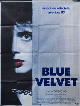 Blue Velvet 1986 French Grande Poster Blue Velvet Movie, Blue Velvet 1986, Vintage Film Posters, French Posters, New York Gallery, College Poster, Film Blue, Velvet Room, Kyle Maclachlan