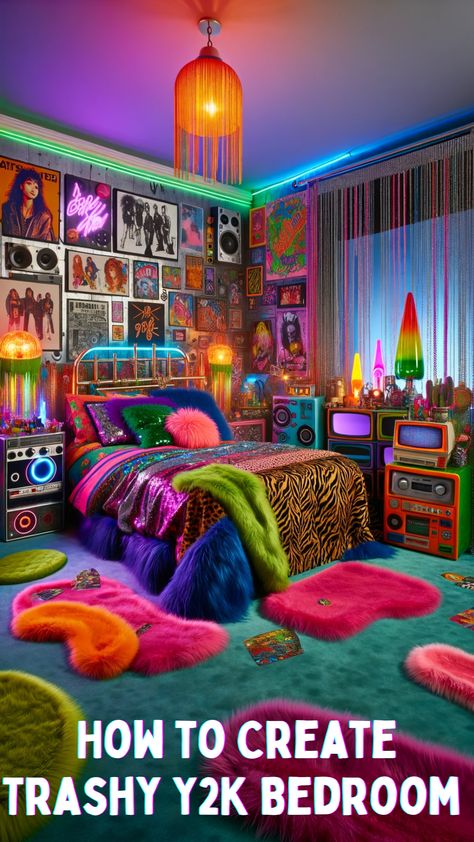 Nostalgic Bedroom Aesthetic, 90’s Bedroom, Y2k Bedroom Ideas, 90s Inspired Room, Y2k Bedroom Decor, 2000s Bedroom Aesthetic, Y2k Bedroom Aesthetic, 90s Bedroom Aesthetic, 90s Room Aesthetic