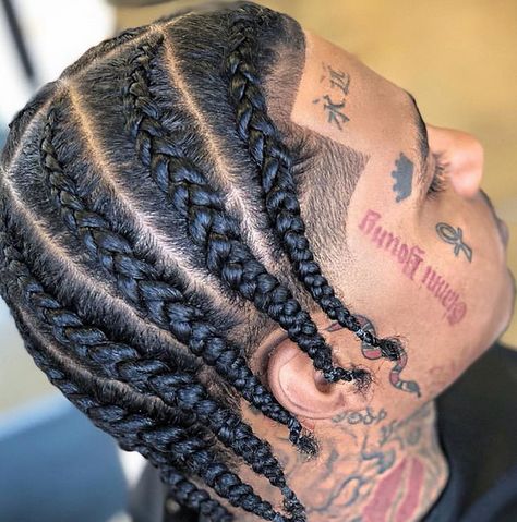 Braids For Guys, Cornrow Braids Men, Mens Twists Hairstyles, Hair Twists Black, Side Cornrows, Braid Styles For Men, Boy Braids Hairstyles, Cornrow Hairstyles For Men, Braids For Boys