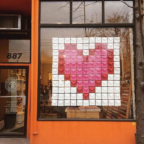 ❤️ @thepaperplace Valentines Window Display, Storefront Design, Window Display Design, Spring Window, Shop Window Design, My Funny Valentine, Shop Window Displays, Visual Display, Sweet Valentine