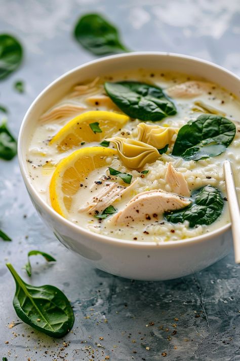 Easy and Delicious Keto Lemon Chicken and Artichoke Soup Recipe for a Healthy Meal #ketodiet #ketorecipes #lowcarb Lemony Tuscan Artichoke Soup, Artichoke Soup, Lemon Chicken Soup, Low Glycemic Foods, Artichoke Chicken, 15 Minute Meals, Low Carb Diet Recipes, Keto Diet For Beginners, Chicken Soup Recipes