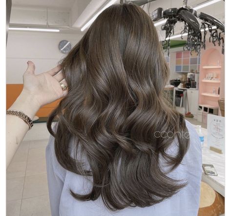 Asian Brown Balayage Straight, Chocolate Greige Hair, Medium Brown Ash Hair, Korean Dark Brown Hair, Olive Beige Hair Color, Medium Neutral Brown Hair, Deep Ash Brown Hair, Neutral Brown Hair Color, Medium Ash Brown Hair Color