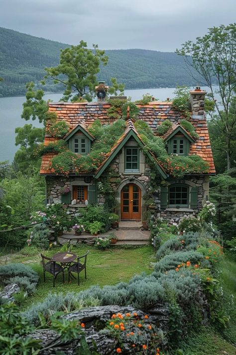 Storybook House Exterior, English Country Cottage Exterior, Houses From Movies, Storybook Cottage House Plans, Spooky Cottage, Dream Scapes, Interesting Homes, Lovely Houses, Mountain Dream Homes