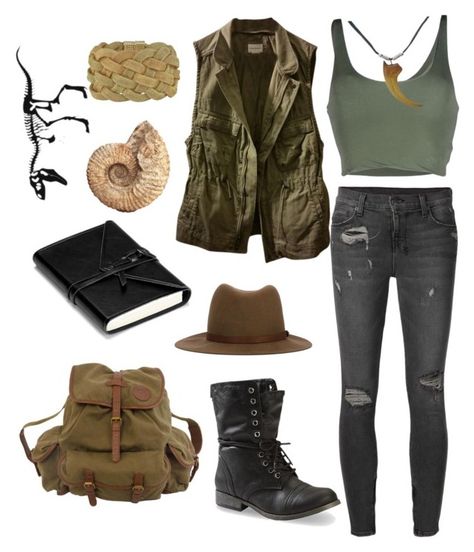 "Paleontologist" by ravenclawchick852 ❤ liked on Polyvore featuring Club Monaco, Roque, rag & bone, Ksubi, Kenneth Jay Lane and Billabong Jungle Outfit, Explorer Costume, Owen Grady, Safari Outfit, Safari Outfits, Rp Ideas, Fandom Outfits, Jurassic Park World, Halloween 2019