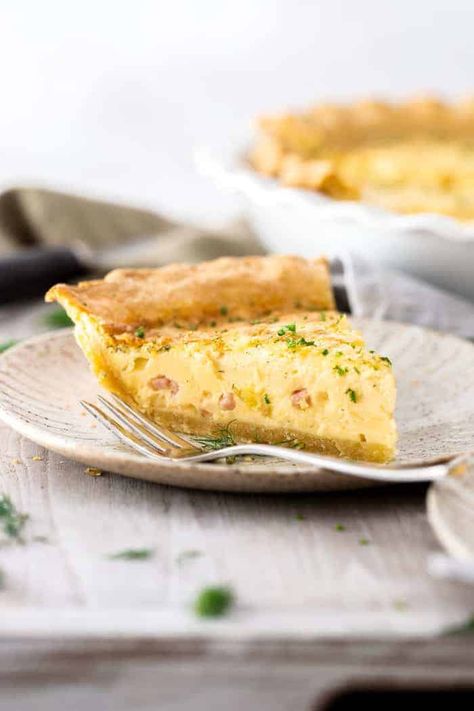 Quiche Recipes Ham, Ham And Swiss Quiche, Swiss Cheese Quiche, Swiss Quiche, Frozen Quiche, Quiche Pie Crust, Roast Frozen Broccoli, Ham And Cheese Quiche, Ham And Swiss