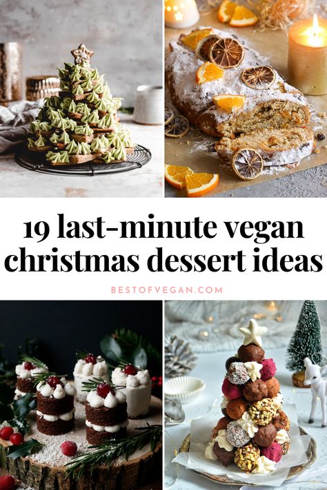 Stress not, vegan dessert lovers!🍪 We've got you covered with our '19 Last-Minute Vegan Christmas Dessert Ideas'! 💚✨ Whether it's a decadent chocolate treat or a fruity delight, you'll find everything to impress your friends and family this festive season. Ready to whip up some magic in the kitchen? Click now and get those recipes!👇 Vegan Christmas Trifle, Gluten Free Dairy Free Dessert Christmas, Fast Vegan Dessert, Vegan Xmas Dessert, Christmas Baking Vegan, Vegan Christmas Dessert Recipes, Vegan Desserts Christmas, Christmas Food Vegan, Gluten Free Xmas Desserts