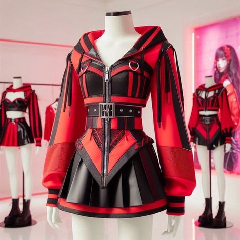 Cute Futuristic Outfits, Jujutsu Kaisen Outfit Ideas, Pop Aesthetic Outfits, Idol Inspired Outfits, Futuristic Outfits Aesthetic, Popstar Outfits Ideas, Idol Outfit Ideas, Eclipse Outfit, Futuristic Outfits