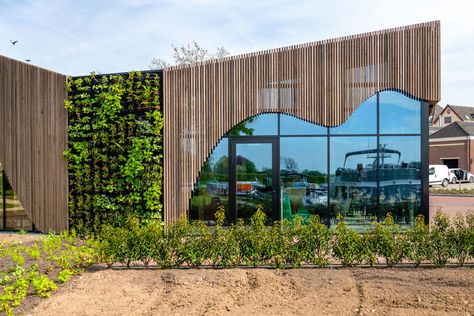 Restaurant Locals, Geldermalsen, Netherl|Restaurant Restaurant Facade Design, Sketchbook Architecture, Restaurant Facade, Hayday Farm Design, Standee Design, Retail Facade, Green Architecture, Farm Design, Cad Blocks