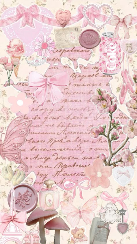 #coquette#coquetteaesthetic#girly#pink#princess#dollette#angel#lanadelrey#americana#swan#ballerina#ballet#pinkaesthetic Iphone Wallpaper Purple Flower, Swan Ballerina, Girly Scrapbook, Pink Scrapbook, Online Scrapbook, Pink Wallpaper Girly, Bow Wallpaper, Cute Disney Drawings, Creative Drawing Prompts