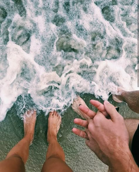 Two People, The Beach, Water