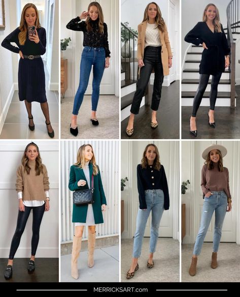 Date Night Outfit Ideas For Winter And Early Spring - Merrick's Art Warm Date Night Outfit, Winter Date Night Outfit Casual, Winter Outfits For Moms, Casual Dinner Date Outfit, Casual Dinner Outfit Spring, Casual Dinner Outfit Winter, Dinner Outfit Spring, Winter Dinner Outfit, Date Night Outfits Spring