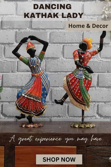 Indian Classical Dance Kathak art Indian Classical Dance, Metal Figurines, Iron Metal, Dance Art, Online Painting, Wall Art Designs, Home Decor Items, Unique Art, Decorative Pieces