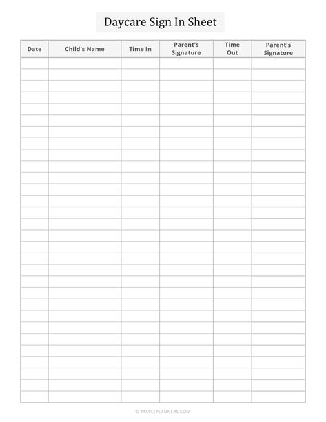 Sign In Sheet Template Free Printable, Daycare Sign In Sheet Free Printable, Daycare Sign In Sheet, Daycare Signs, Sign In Sheet Template, Daycare Facility, Free Worksheets For Kids, Advent Calendar Activities, Bingo For Kids