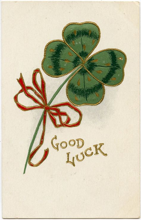 Good Luck Clover, Fete Saint Patrick, Irish Eyes, Graphics Fairy, St Patrick's Day Gifts, Art Deco Posters, Irish Blessing, St Pattys Day, Four Leaf