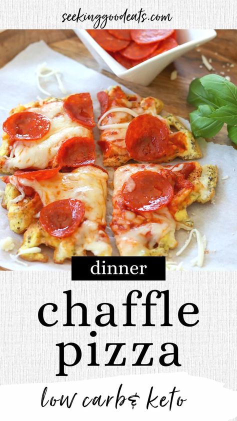 Chaffle Pizza, Pizza Chaffles, Pizza Soup Recipe, Pizza Chaffle, Pizza Topping, Cheese Waffles, Waffle Ingredients, Low Carb Low Fat Recipes, Healthy Low Carb