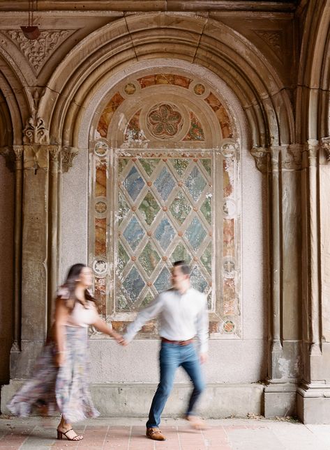 Central Park Engagement Photos at Bethesda Terrace Central Park Photoshoot Winter, Central Park Photoshoot, Central Park Engagement Shoot Fall, Engagement Photos Central Park, Central Park Engagement Shoot, Central Park Couple Photoshoot, Central Park Engagement Photos, Engagement Central Park, Nyc Central Park