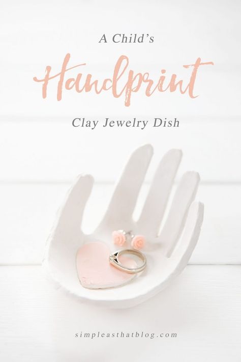 Child’s Handprint Clay Jewelry Dish Clay Handprint, Fun Crafts For Kids, Jewelry Dish, Dry Hands, Hand Print, Keep In Mind, Clay Crafts, Clay Jewelry, Fun Crafts