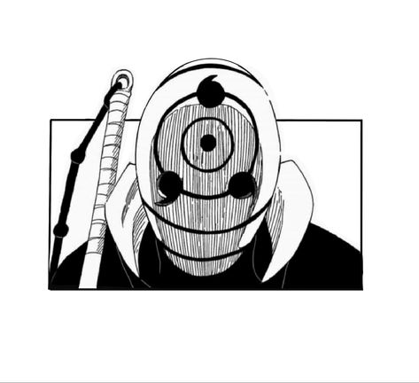 Either Hated Or Ignored Tattoo, Obito Black And White, Obito Mask Tattoo, Obito Uchiha Tattoo Ideas, Obito Uchiha Sketch, Obito Manga Panel, Drawing Naruto Characters, Obito Uchiha Manga, Obito Drawing