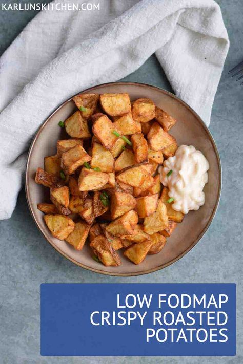 Low Fodmap Roasted Potatoes, Fodmap Potato Recipes, Low Fodmap Potatoes, Low Fodmap Potato Recipes, Low Fodmap Sweet Potato Recipes, Fodmap Veggies, Low Fodmap Meals, Apartment Meals, Inflammatory Meals