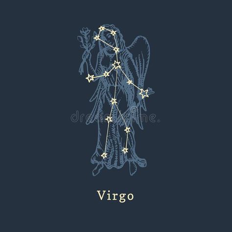 Libra Illustration, Constellation Illustration, Astrology Illustration, Zodiac Constellation Art, Zodiac Illustration, Banner Logo, Virgo Zodiac Sign, Virgo Constellation, Constellation Art