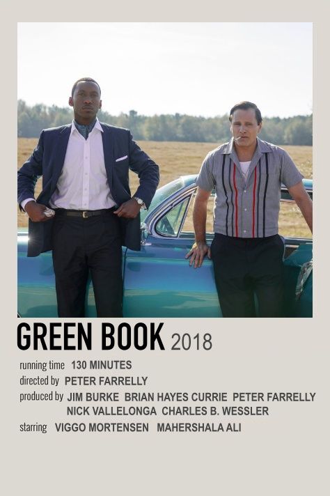 Green Book Movie, Minimalist Polaroid Poster, Film Polaroid, Mini Polaroid, Mahershala Ali, Book Poster, Green Book, Viggo Mortensen, Film Poster Design