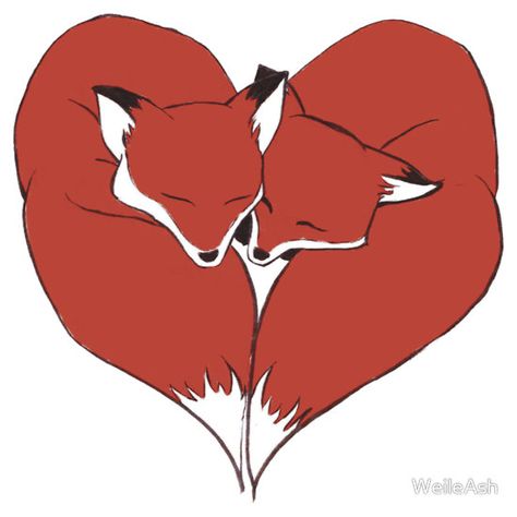 Foxes Mate for Life Two Foxes, Sweet Image, Red Foxes, Heart Art, A Heart, Heart Shape, For Life, Fox, Moon