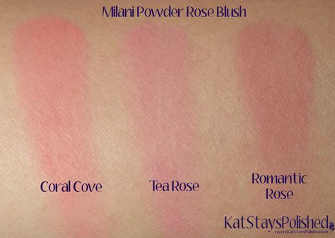 Milani Rose Powder Blush | Kat Stays Polished @milanicosmetics Milani Rose Powder Blush, Rose Powder, Honest Beauty, Makeup Swatches, Powder Blush, Tea Roses, Blush Roses, Bronzer, Beauty Makeup