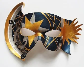 Moon Masquerade Mask, Masquerade Outfit Ideas, Pfp Mask, Masquerade Outfit, Mens Masquerade Mask, Venice Mask, Star Galaxy, Mask Masquerade, Half Mask