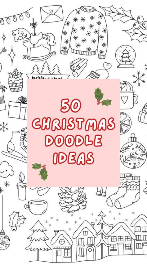 Christmas Doodle ideas for beginner artists | drawing festive ideas | christmas card ideas | diy christmas doodle ideas #christmas #doodle #christmasdoodleideas Christmas Designs Drawing, Doodle Card Ideas, Christmas Angels Drawing, Christmas Crafts Templates, Easy Winter Doodles, Zentangle Christmas Cards Ideas, Cute Winter Doodles, Hand Drawn Christmas Cards Doodles, Diy Easy Christmas Cards