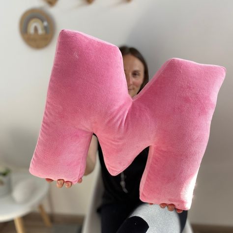 🔠 Cute letter cushions made of velour cotton fabric 💖 Great gift for birthday, wedding etc. 📏 You can choose the height of the letters, there are options 25 cm, 30 cm, 40 cm, 50 cm. 🎨Also in the variations you can choose the color of the letter, and a very large selection of colors of fabric will allow you to match the cushions to any interior 🥰 You can order both single initials and initials of a couple/family. If it will be two or more letters, don't forget to specify the right quantity when purchasing. ❗️❗️❗️❗️ Price is per letter letter❗️❗️❗️❗️❗️ 🍃M A T E R I A L 100% cotton. 🍃 Care: - Delicate machine wash at 30C  - Do not tumble dry. - Do not bleach. - After washing, wring out the cushion by hand to drain. - Do not iron. ❌ without zipper ❗️❗️❗️Attention to avoid color transfer Alphabet Pillow, Letter Cushion, Pink Room Decor, College Room, Cute Letters, Personalized Pillow, Pink Pillows, Apartment Decor Inspiration, Pink Room