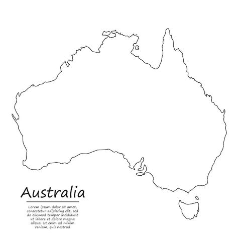 Australia Outline, Australia Continent, Icons Doodle, Doodle Shapes, Australia Tattoo, Map Of Australia, Map Outline, Petite Tattoos, Contour Map