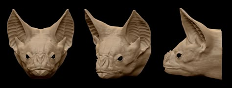 vampire bat face by RobinPulpatt on DeviantArt Bat Side Profile, Vampire Bat Face, Bat Head, Side View Of Face, Bat Face, Hunter Dog, Wings Art, Vampire Bat, Creature Concept Art