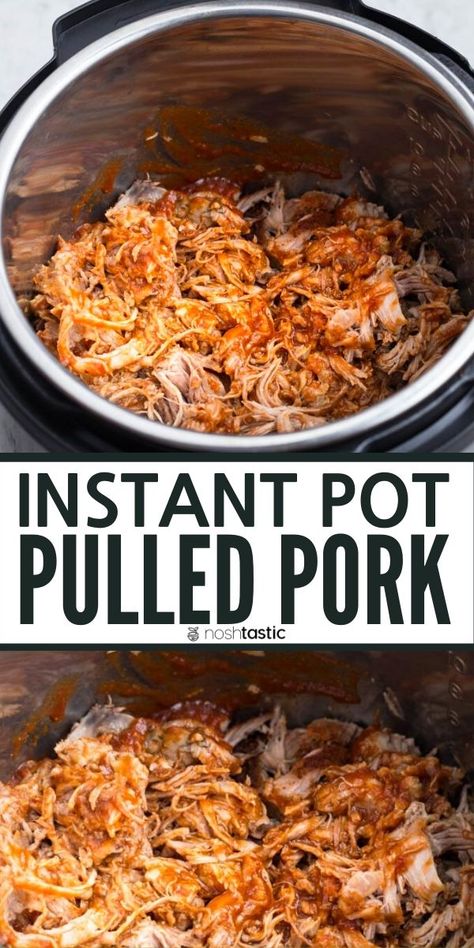 Instant Pot Pulled Pork, easy BBQ pork recipe, make it with pork shoulder, Pork Butt, Boston Butt, or Pork Loin, an easy healthy pressure cooker recipe. Pulled Pork Instant Pot Recipe, Instant Pot Pulled Pork Recipe, Pressure Cooker Pulled Pork, Pressure Cooker Recipes Healthy, Instant Pot Pulled Pork, Bbq Pork Recipes, Easy Pressure Cooker Recipes, Pulled Pork Recipe, Pork Loin Recipes