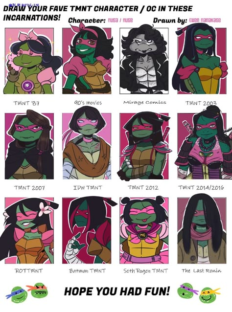 Female Leonardo Tmnt, Rottmnt How To Draw, Rise Of The Tmnt Oc, Tmnt Oc Base, Tmnt Oc Human, Tmnt X Yn, Ninja Turtles Human, Ninja Turtles Oc, Rottmnt X Oc