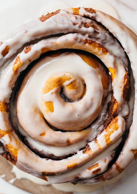 You searched for Giant Pumpkin Spiced Cinnamon Roll - So Vegan Pumpkin Cinnamon Rolls, Giant Pumpkin, Pumpkin Recipe, Pumpkin Roll, 5 Ingredient Recipes, Vegan Cream Cheese, Vegan Condiments, Vegan Sweets, Autumn Flavors