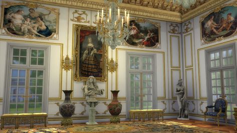 Sims Download, Royal Wallpaper, Royal Decorations, Victorian Wall, King's College, Palace Of Versailles, Wallpaper Mural, The Sims 4, House Inspo