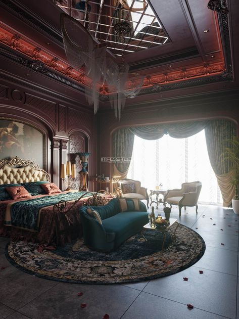 بيوت ملكية, Royal Room, Royal Bedroom, Victorian Bedroom, Business Board, Luxury Bedroom Master, Mansion Interior, Classical Architecture, Luxury Homes Dream Houses