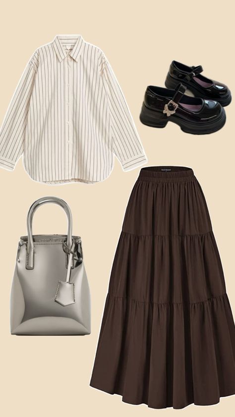 Ootd Ideas Simple Casual, Shojou Outfit Ideas, Modest Skirt Outfits, Simple Modest Outfits, Summer Outfits Modest, Modest Outfits Muslim, Outfits Muslim, Modest Girly Outfits, Classic Outfits For Women