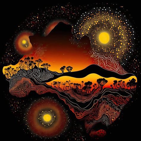 Great Southern Land - Terra Australis. Bugal Wena Indigenous Australian Art Dot Painting, Aboriginal Tattoo Designs, Aboriginal Wallpaper, Dreamtime Art, Cell Painting, Aboriginal Art Australian, Aboriginal Tattoo, Soulmates Art, Aboriginal Art Dot Painting