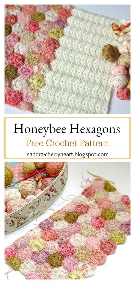 Crochet Blanket Designs, Crochet Blanket Afghan, Crochet Hexagon, Manta Crochet, Top Ideas, Haken Baby, Crochet Square Patterns, Crochet Stitch, Afghan Crochet Patterns