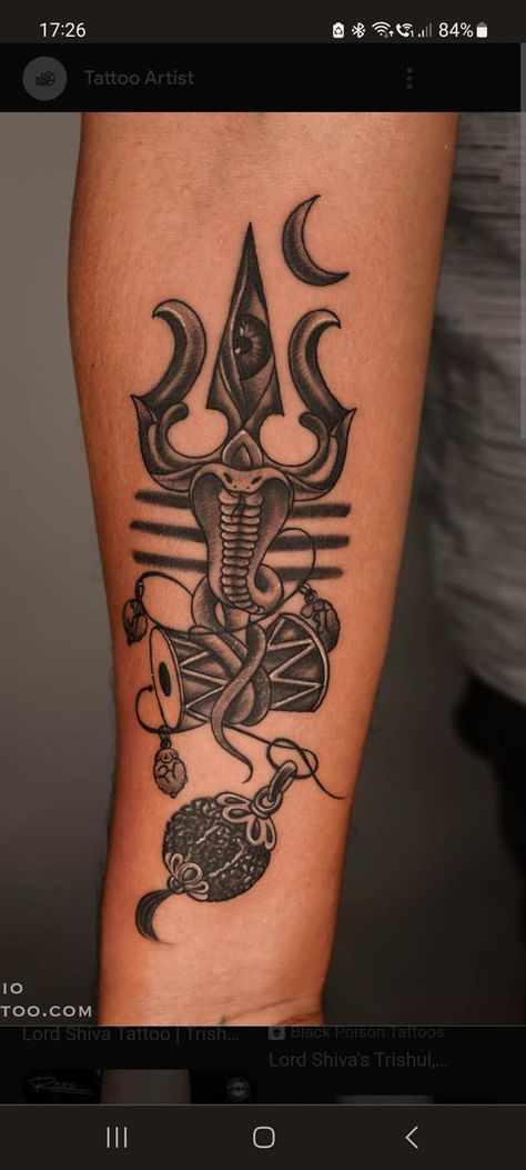 Trisula Tattoo, Trisula Tattoo Design, Indian Tattoo Design, Hindu Tattoos, Trishul Tattoo Designs, Mahadev Tattoo, Hair Growth Challenge, Lioness Tattoo, Wolf Tattoo Sleeve